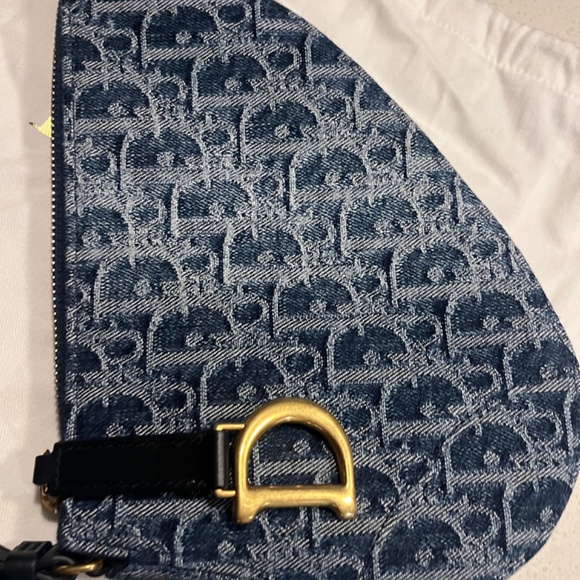 Denim Dior Oblique Pouch - Picture 3 of 6
